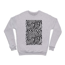 Black White Animal Pattern Crewneck Sweatshirt