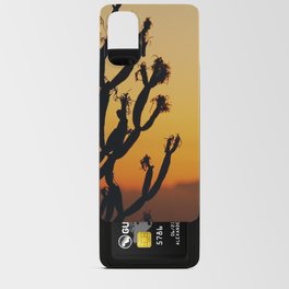Wild cactus at sunset | Tenerife desert | Sweet tabaiba silhouette Android Card Case