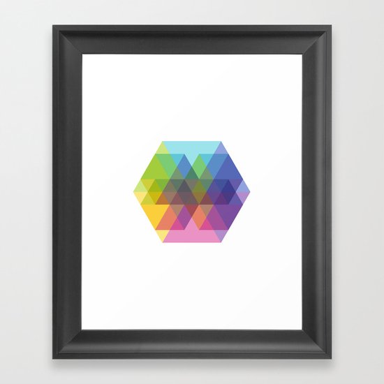 Fig. 040 Hexagon Shapes Framed Art Print
