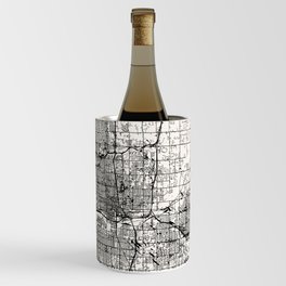 USA, Oklahoma City Map Wine Chiller