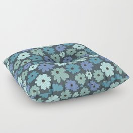 Blue Bloom Floor Pillow