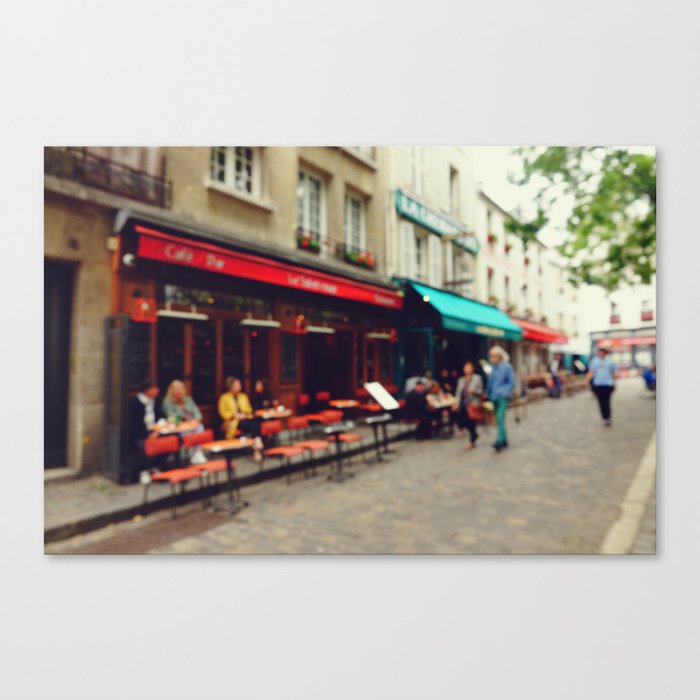 Unfocused Paris Nº1 | Place du Tertre, Montmartre | Out of focus photography Canvas Print