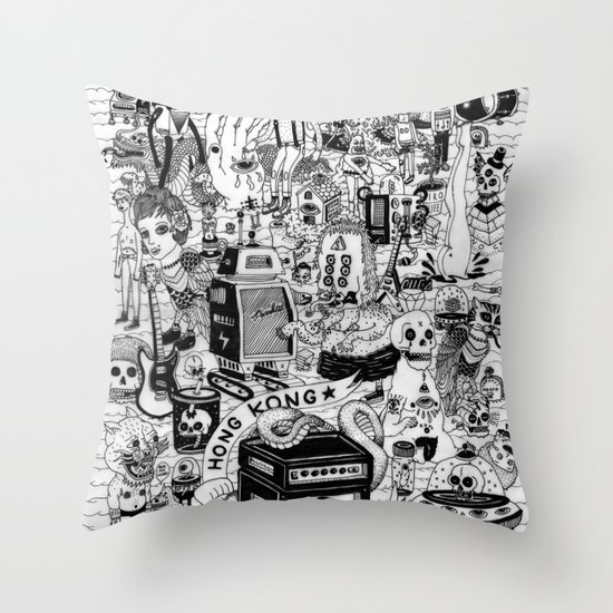 HONG KONG CLUB Throw Pillow