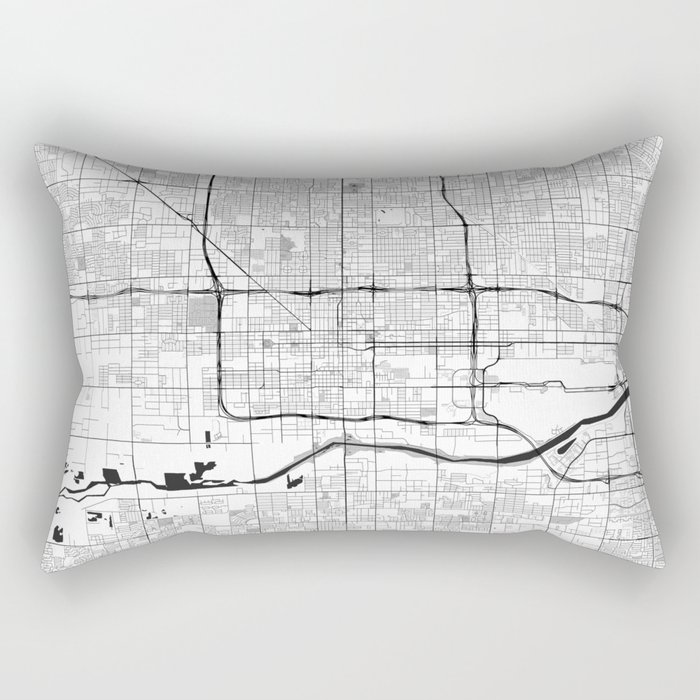 Phoenix Map Gray Rectangular Pillow