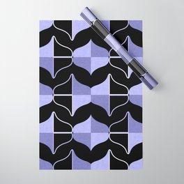 WHALE SONG Midcentury Modern Geometry Very Peri Wrapping Paper