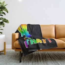 [ Thumbnail: HAPPY 4TH BIRTHDAY - Multicolored Rainbow Spectrum Gradient Throw Blanket ]