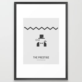 Flat Christopher Nolan movie poster: The Prestige Framed Art Print