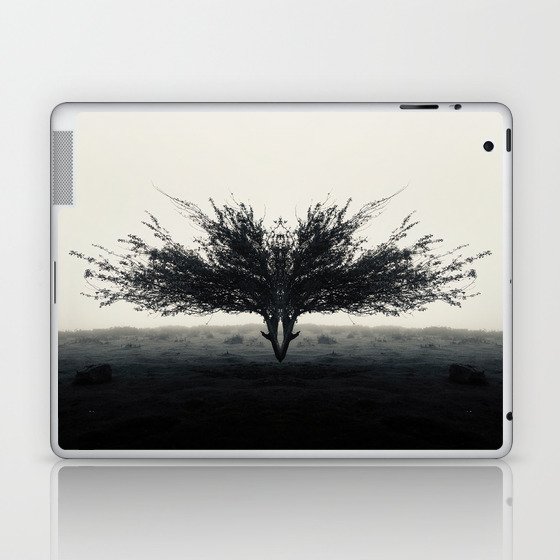 Mystical 3 symmetry, collection, black and white, bw, set Laptop & iPad Skin