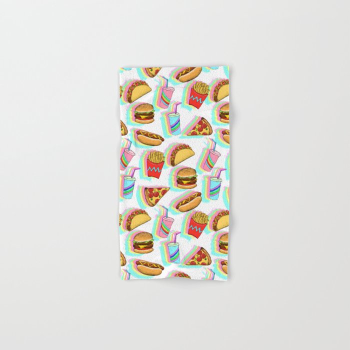 Rainbow Fast Food Hand & Bath Towel