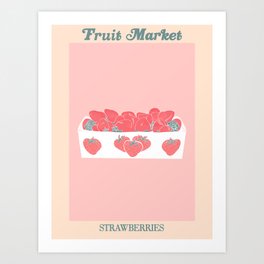 fruit market / strawberries Art Print