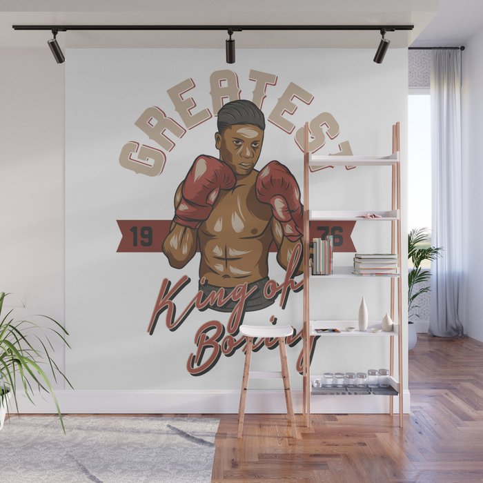 The Greatest King of Boxing Wall Mural by FarUpNorth