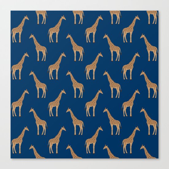 Giraffe african safari basic pattern print animal lover nursery dorm college home decor Canvas Print