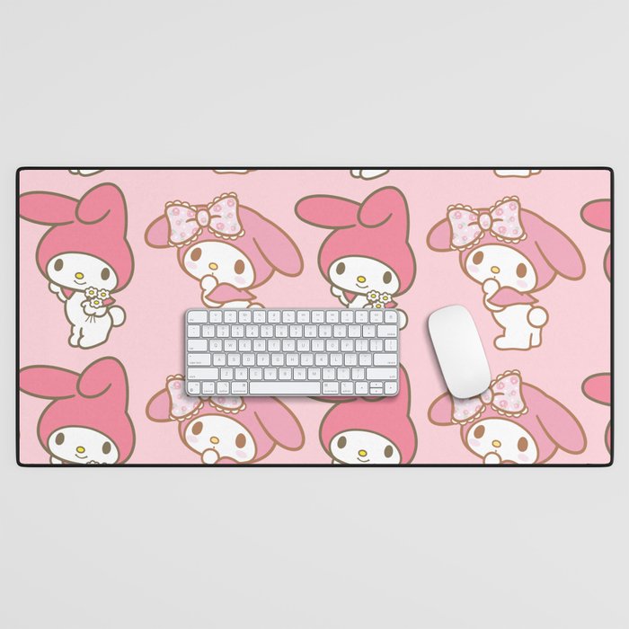 My Melody Pattern Desk Mat