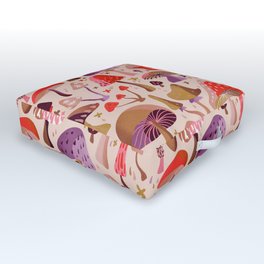 Mushroom Collection – Pink Outdoor Floor Cushion