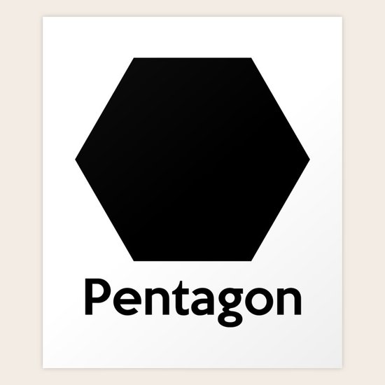 Pentagon Shape Art Print by azza1070 | Society6