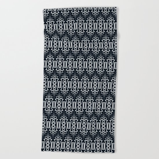 Art Deco . "Grey and gray . " Beach Towel