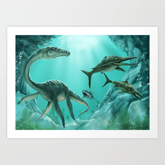 large underwater dinosaur