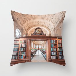 Boston Library Throw Pillow