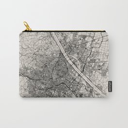 Vienna-Austria - Black and White Map Carry-All Pouch