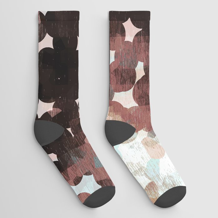 Within Abstract Textured Portrait of a Woman Socks