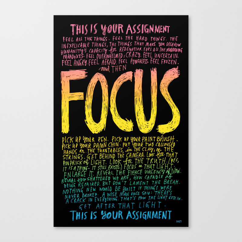 Focus 2017 By Courtney Martin And Wendy Macnaughton Canvas Print