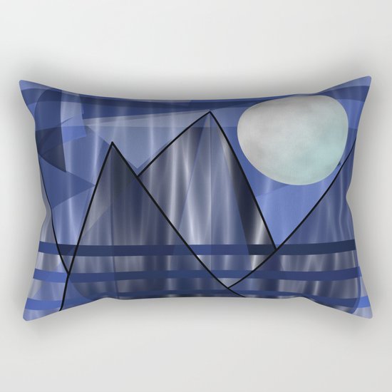 Moon Over The Mountains Rectangular Pillow