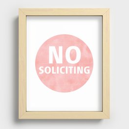 No Soliciting – Sacred Eye, Pink Recessed Framed Print