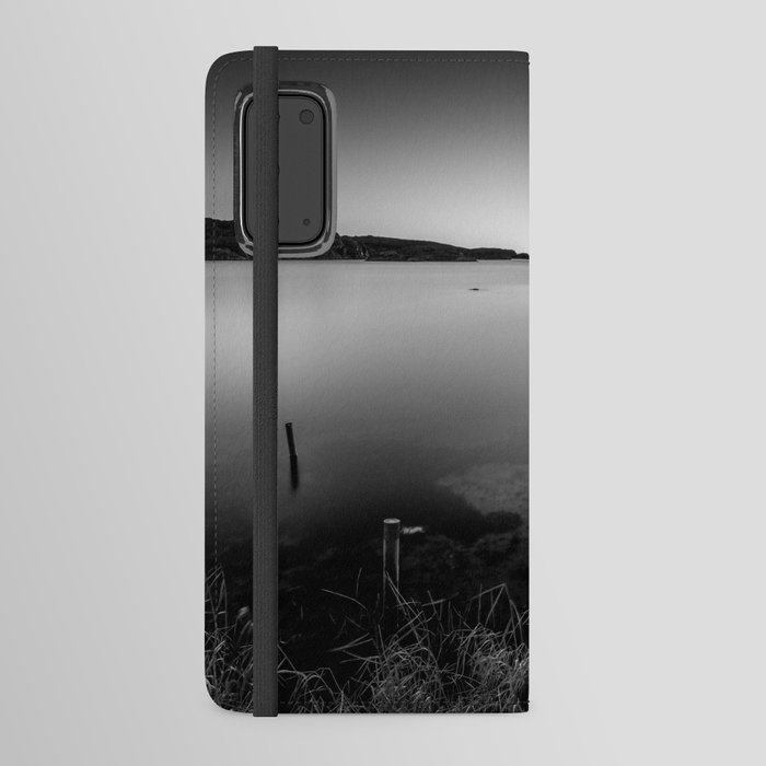 Old Pier After Sunset in Black & White Android Wallet Case