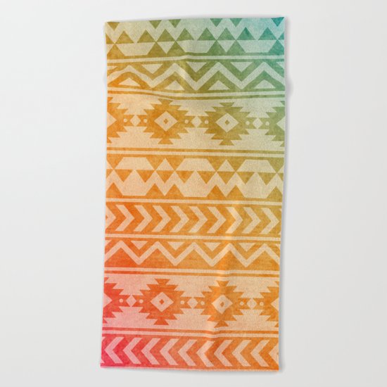 Aztec Pattern 02 Beach Towel