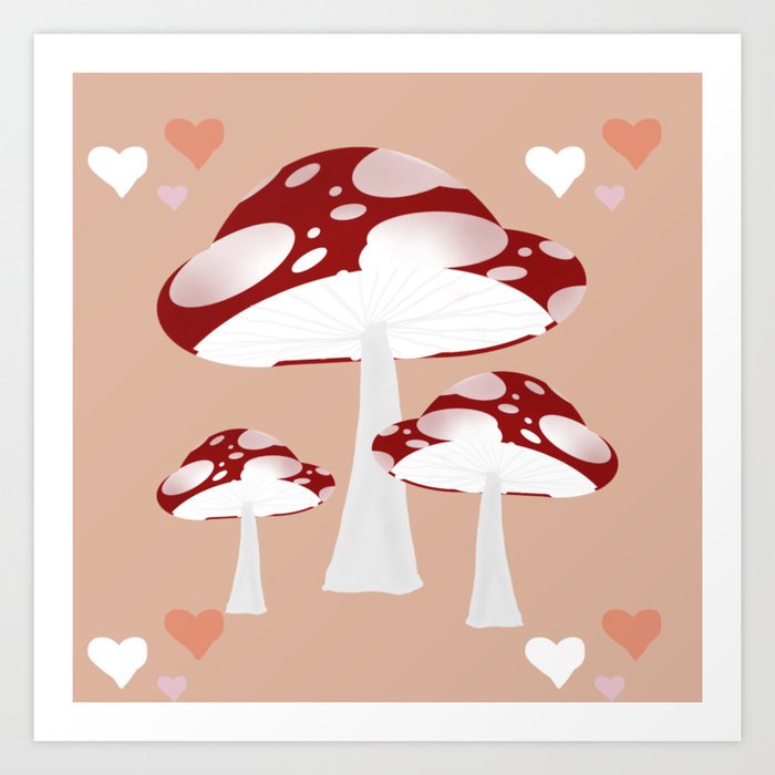 Mushroom Love Art Print