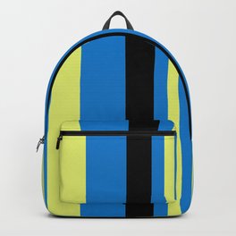 Abstract digital painting. Stripes on blue background Backpack