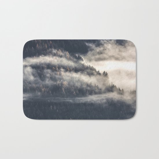 Foggy Landscape Bath Mat