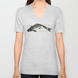 Koi Japanese fish V Neck T Shirt