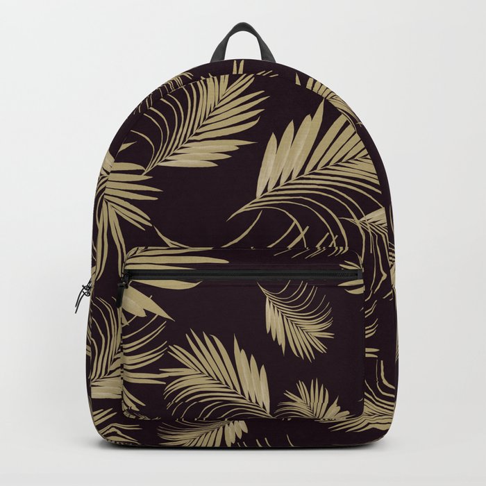 Palm Leaves Pattern - Gold Cali Vibes #4 #tropical #decor #art #society6 Backpack