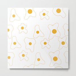Eggs Metal Print | Yellow, Eggyolk, Graphicdesign, Chicken, Egg, Food, Friedegg, Eggs, Pattern 