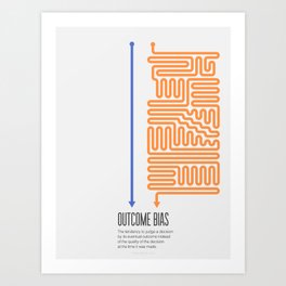 Outcome Bias Art Print | Graphic Design, Typography, Illustration, Abstract 
