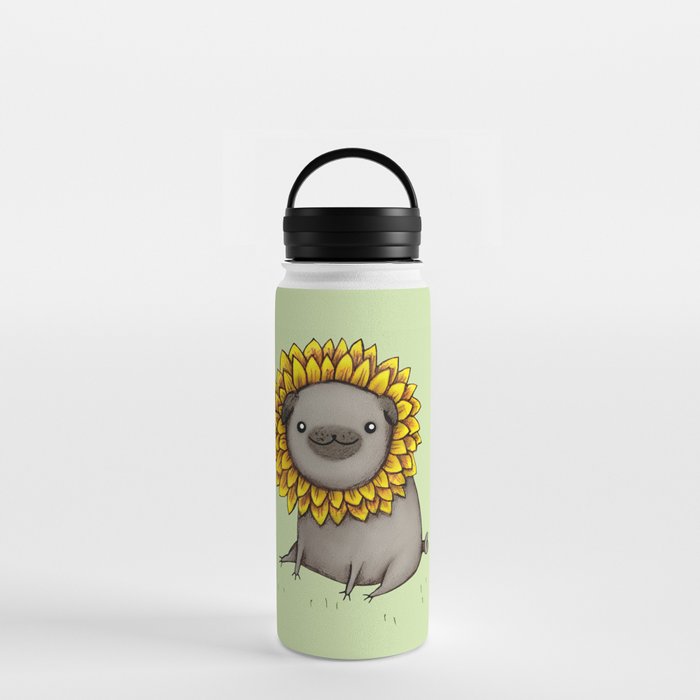 Pugflower Water Bottle