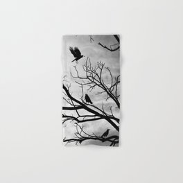 Crows on a Tree Silhouette Hand & Bath Towel
