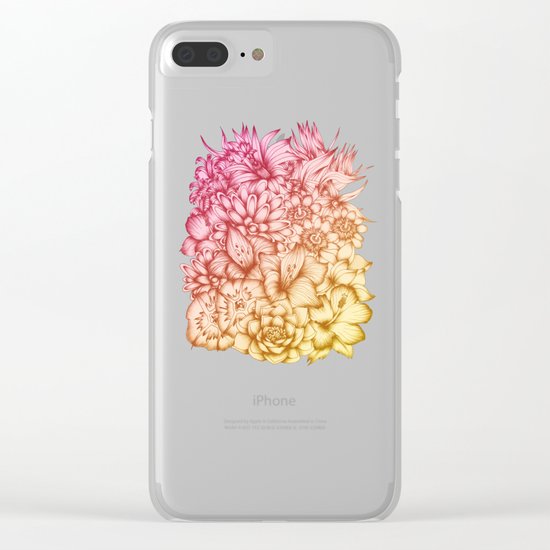 Tropical Flowers II Clear iPhone Case