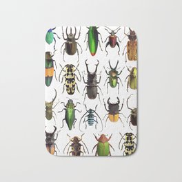 Beetles Collage Bath Mat | Insectart, Insect, Scarabs, Insects, Insectcollector, Entomologygift, Scarab, Entomology, Insectslovers, Beetle 