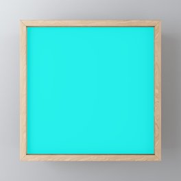 Fluo Blue - solid Framed Mini Art Print
