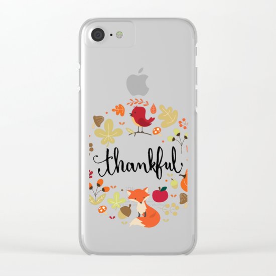 THANKFUL Clear iPhone Case