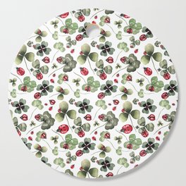 Lucky Ladybugs and Clovers Pattern Cutting Board