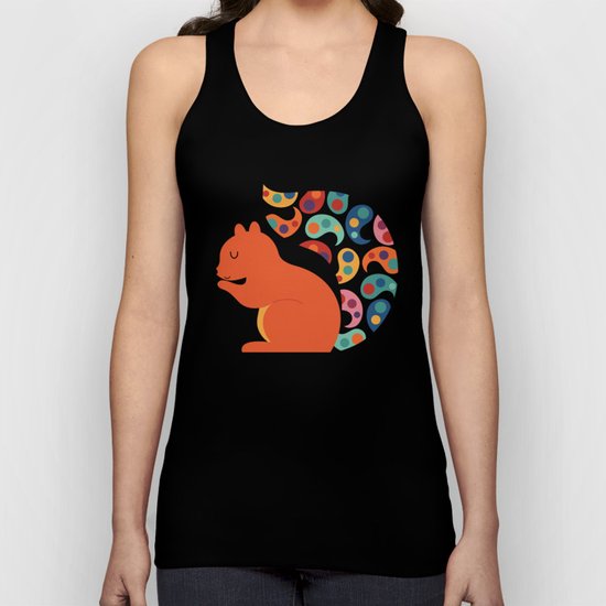 Paisley Squirrel Unisex Tank Top