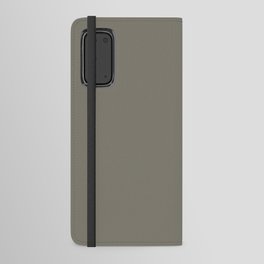 Dark Gray Solid Color Pantone Vetiver 17-0613 TCX Shades of Yellow Hues Android Wallet Case