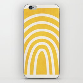 Yellow White Rainbow Minimalist Artwork iPhone Skin