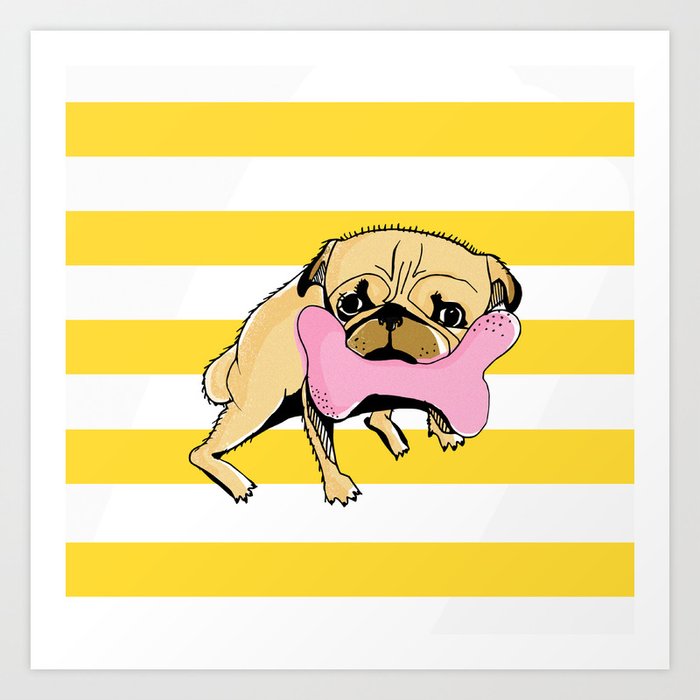 Pug Love Art Print