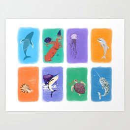 Sea Creatures Series Art Print