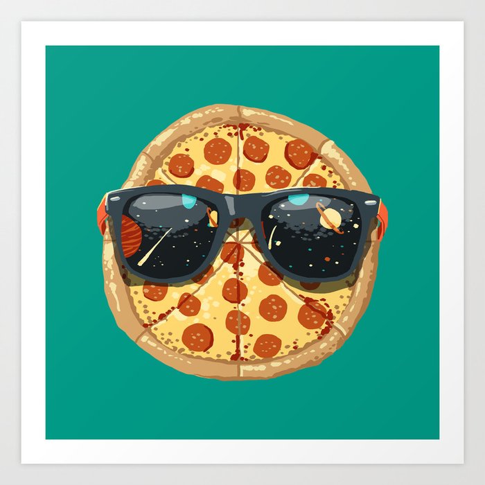 Cool Pizza Art Print by stacyjameseyles Society6