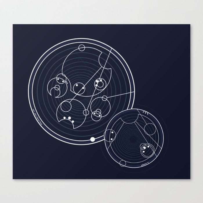 Doctor Who Gallifreyan - Run You Clever Boy, Allons-y! Canvas Print